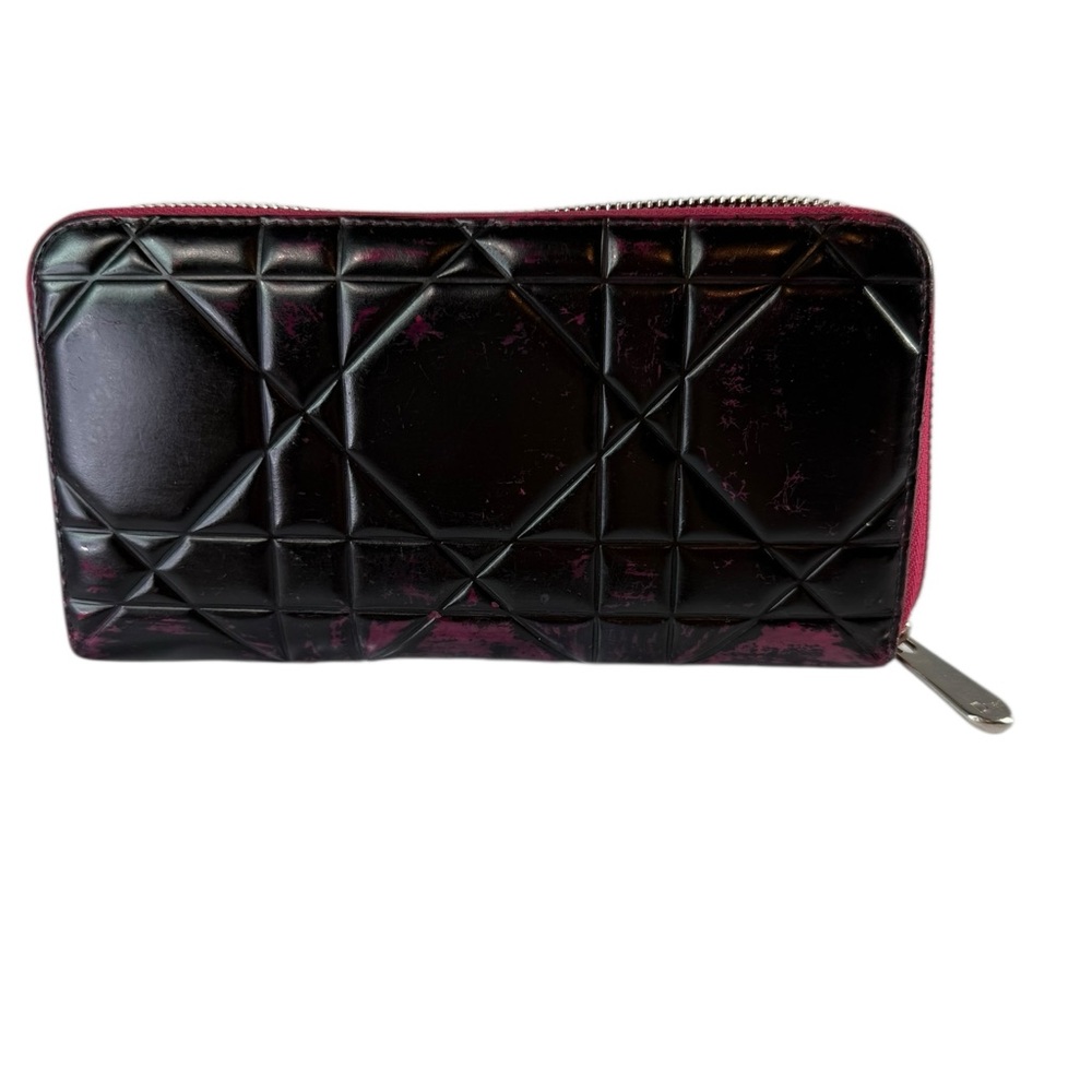 Dior Pink and Black Quilted Wallet